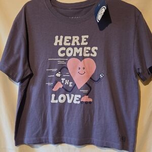 Life Is Good "Here Comes The Love" Tee Shirt New Womens Medium